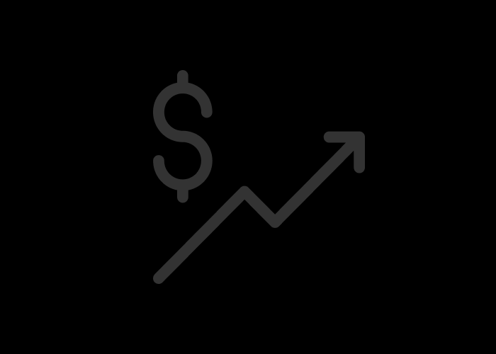 Icon with arrow going up to the right for Clari Forecast product